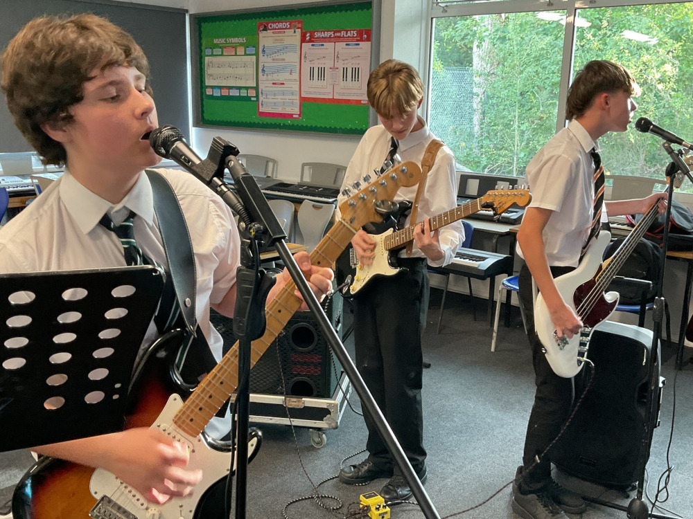 Student Playing in a Band Student Playing in a Band
