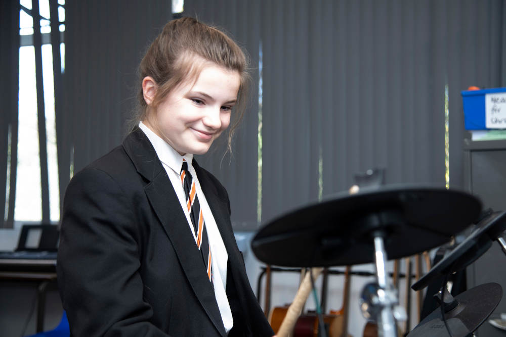 Students Playing Drums Students Playing Drums