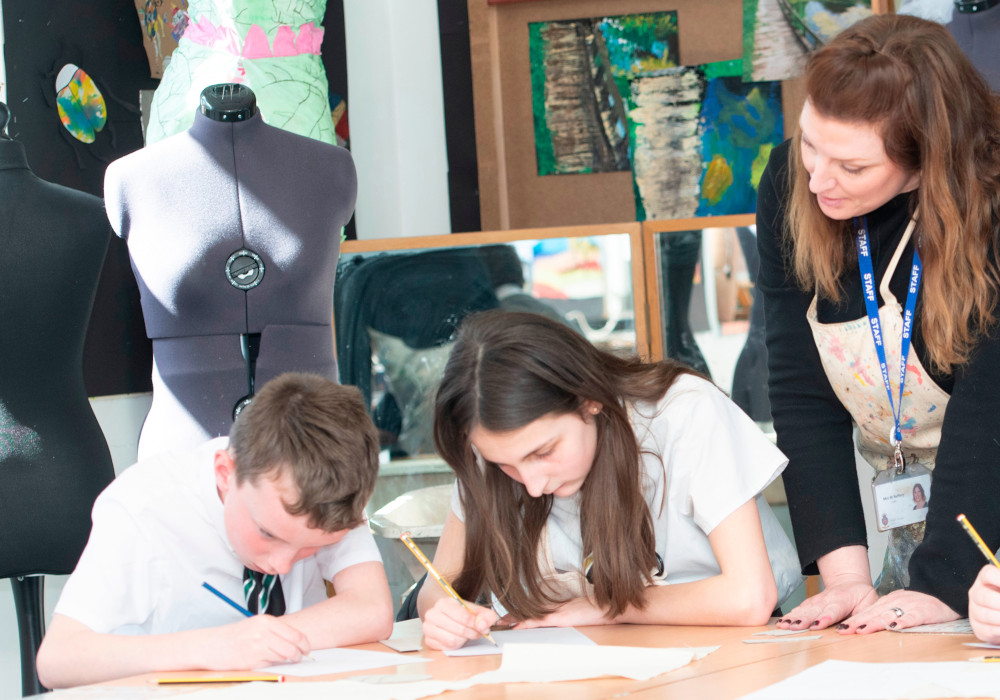 Teacher-And-Students-Drawing Teacher And Students Drawing